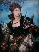 Hans Makart The Falconer oil on canvas